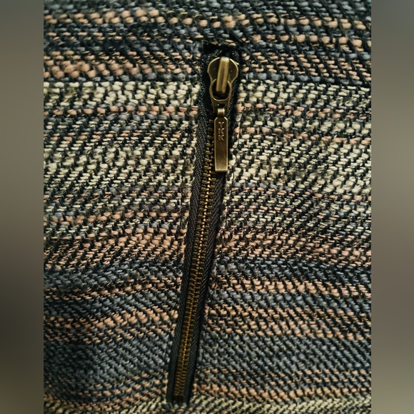 LOFT Tweed Fringe Blue Skirt - Picture 6 of 8